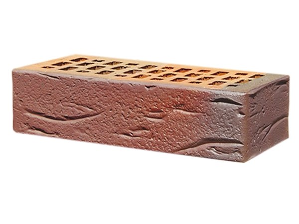 Облицовочный кирпич Славянский кирпич Парма-руст (рустик, красный) - 250x120x65 мм